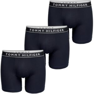 Tommy Hilfiger Herren 3er Pack Boxershorts Briefs mit Logobund, Blau (Des Sky/Des Sky/Des Sky), L