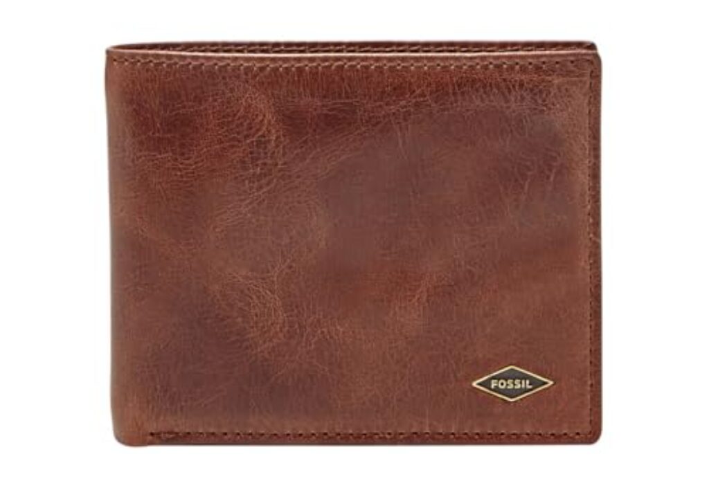 Fossil Geldbörse für Männer Ryan, Leder Bifold Dunkelbraun 10,8 cm L x 1,91 cm B x 8,89 cm H ML3729201
