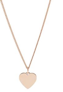 FOSSIL Halskette Für Frauen Vintage Iconic, Gesamtlänge:18''+2''Verlängerungskette Rose Gold Edelstahl Halskette, JF03021791