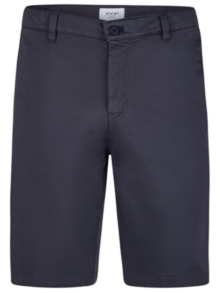 Joop! Herren Chino Short RUDO - Mid Waist -Regular Fit -Blau Schwarz Weiss Braun, Größe:W 32, Farbe:001 Black