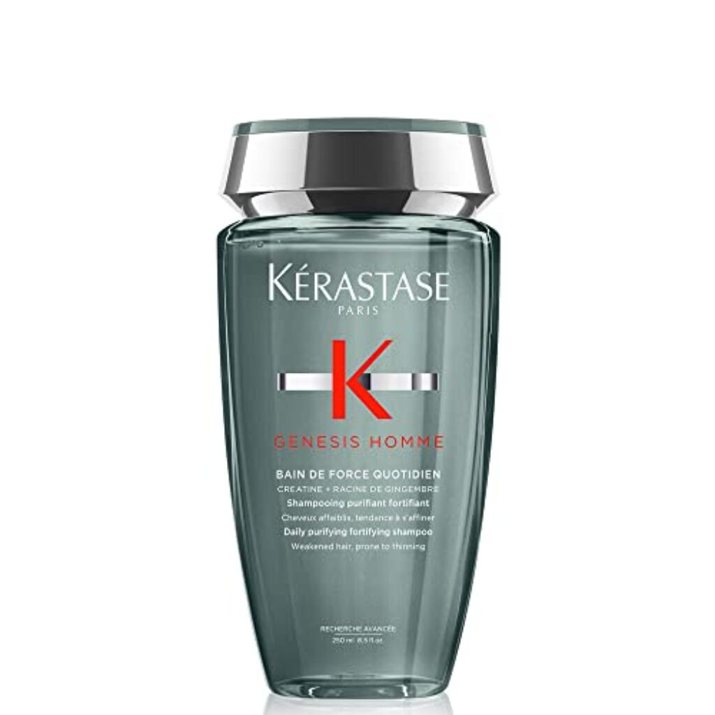 Kérastase | Bain de Force Quotidien Shampoo, Für geschwächtes Haar und gegen Haarausfall, Genesis Homme, 250 ml