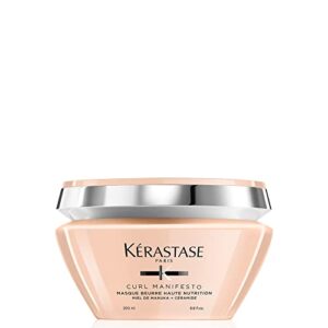 Kérastase Haarmaske für krauses und lockiges Haar, Gegen Haarbruch und Frizz, Masque Beurre Haute Nutrition, Curl Manifesto, 200 ml