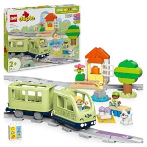 LEGO DUPLO Town Interaktive Abenteuer-Eisenbahn - Motorikspielzeug mit Lichtern und Geräuschen für Rollenspiele - Montessori Spielzeug für Kinder ab 2 Jahren - Lernspielzeug für Vorschulkinder 10427