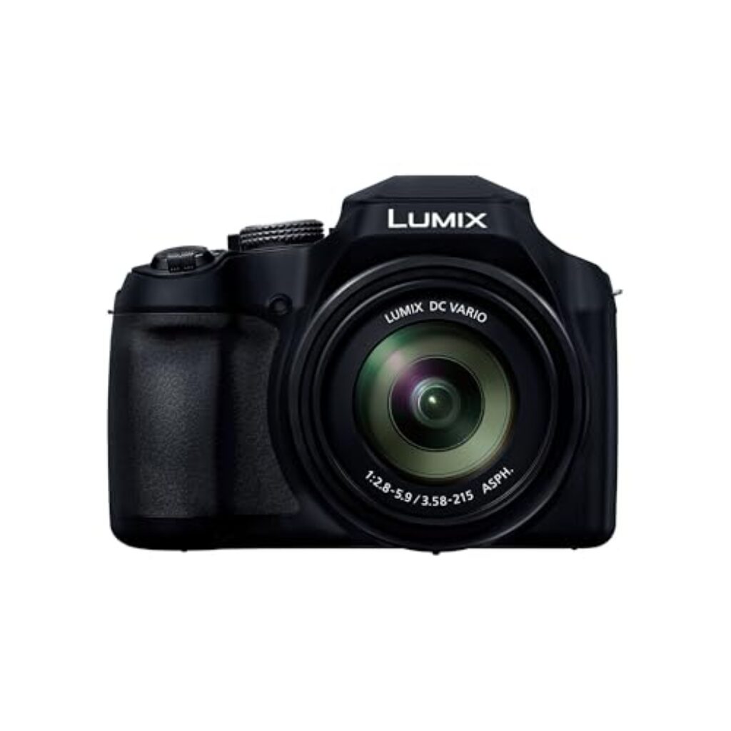 Panasonic Lumix DC-FZ82DE-K Bridgekamera mit 20-1200 mm F2.8-5.9 Objektiv, 18,1 MP, 4K Video & Foto, OLED Live-View-Sucher, LCD-Touchscreen, USB-C, Schwarz