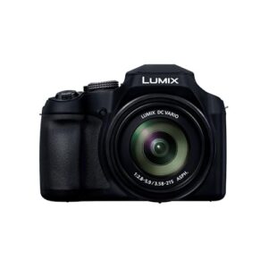 Panasonic Lumix DC-FZ82DE-K Bridgekamera mit 20-1200 mm F2.8-5.9 Objektiv, 18,1 MP, 4K Video & Foto, OLED Live-View-Sucher, LCD-Touchscreen, USB-C, Schwarz