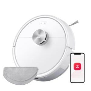 roborock Q7 M5-Set Saugroboter mit Wischfunktion, 10.000Pa Saugkraft, Dual Anti-Tangle-System, 150Min Laufzeit, LiDAR Navigation, Staubsauger Roboter für Teppich, Tierhaare, APP Steuerung (Weiß)
