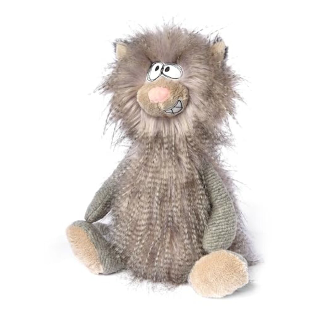 sigikid 39860 Plüschtier Kiez Monz, BeastsTown für Kinder und Erwachsene zum Sammeln, Schenken, Spielem, Schmusen, Grau/Katze