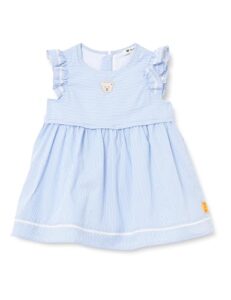 Steiff Kleid EU Größe 62 Chambray Blue, Mädchen Kleid, Kinderkleid für jeden Anlass, lockere und Bequeme Passform, waschmaschinenfest