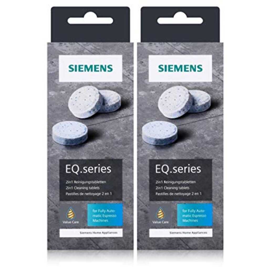 Vorteilspack besteht aus: 2x Siemens Reinigungstabletten TZ80001 für alle Siemens EQ Serie Kaffeevollautomaten