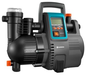 Gardena Comfort Hauswasserautomat 5000/5E LCD: Hauswasserpumpe mit LC-Display, energiesparend, Fördermenge 5000 l/h, 1300W Motor mit Thermoschutzschalter, Trockenlaufsicherung (1759-20)