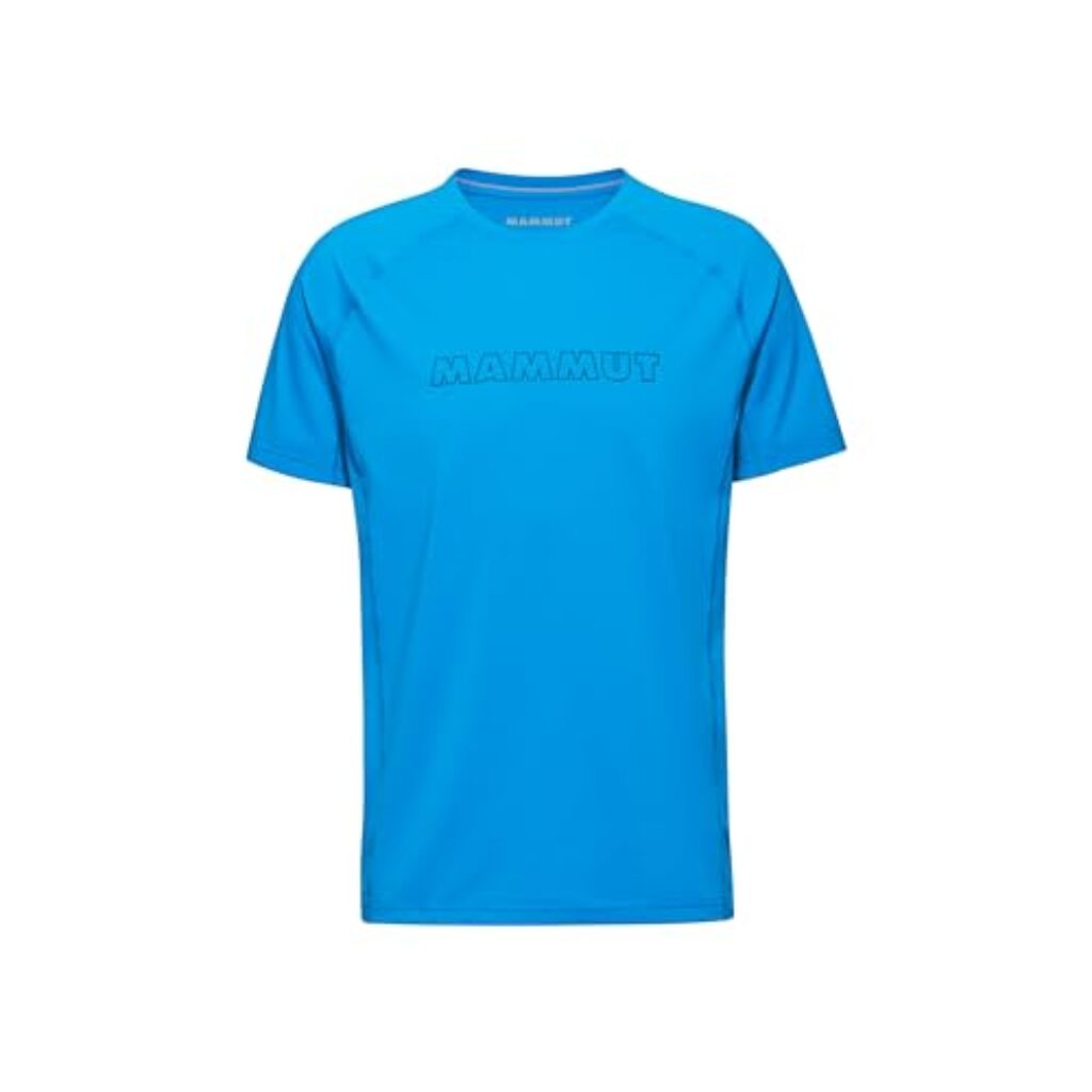 Mammut Selun FL T-Shirt Men Logo | Funktionsshirt für Herren, Sportshirt mit UV Schutz 50+, Outdoor Wandershirt, Schnelltrocknendes Kühlshirt, Atmungsaktiv, Kurzarm | Glacier Blue, L