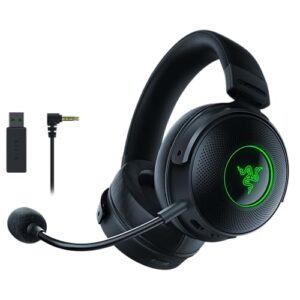 Razer Kraken V3 Pro - Kabelloses Gaming-Headset mit Taptic Technology (Kopfhörer mit sensorischem Touch-Feedback, Triforce 50 mm Treiber, THX Spatial Audio) Schwarz