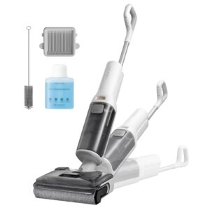 roborock F25 RT Nass-Trocken-Staubsauger, 20.000 Pa kabelloser All-in-One Staubsauger und Mopp, Leichter Hartbodenreiniger, elektrische Kantenreinigung, Heißwasser-Selbstreinigung und Trocknung.