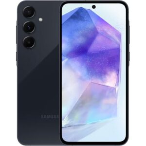 Samsung Galaxy A55 5G Smartphone Dual-SIM RAM 8 GB / Interner Speicher 128 microSD slot OLED-Display 6.6" 2340 x 1080 Pixel 120 Hz Triple-Kamera 50 MP 12 5 front camera 32 awesome navy