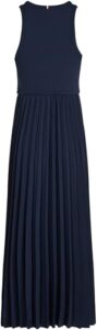 Tommy Hilfiger Damen Kleid Midi Dress Ärmellos, Blau (Dark Night Navy), XL
