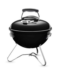 Weber Smokey Joe Original Holzkohlegrill, Ø 37cm Grillfläche, portabeler BBQ Grill, porzellanemaillierten Deckel & Kessel - Schwarz (1111004)