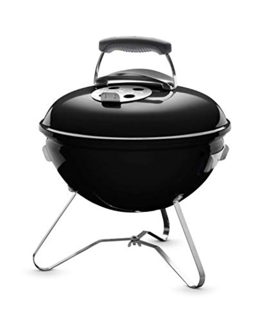 Weber Smokey Joe Original Holzkohlegrill, Ø 37cm Grillfläche, portabeler BBQ Grill, porzellanemaillierten Deckel & Kessel - Schwarz (1111004)