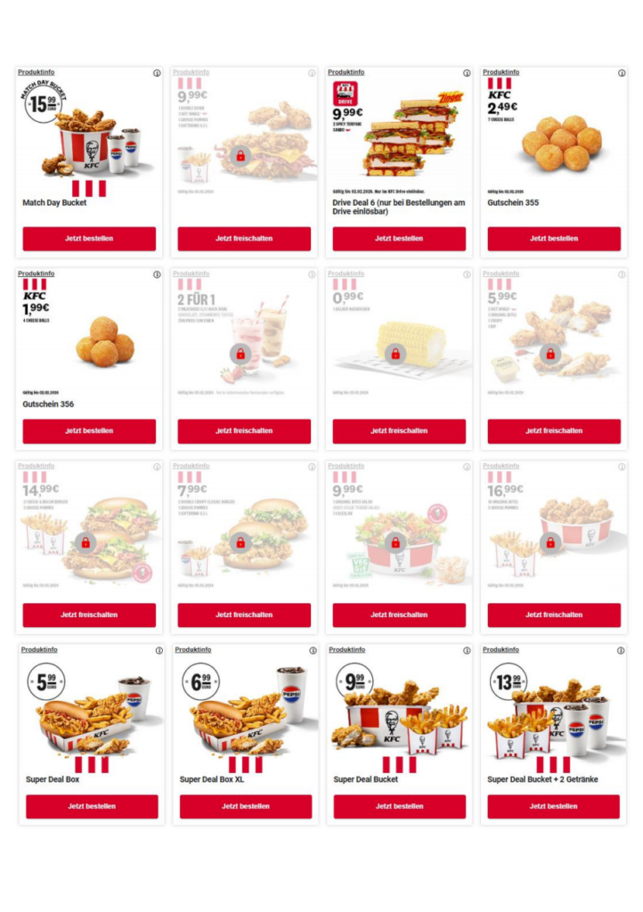Aktuelle KFC Gutscheine & Angebote 01/2026 2