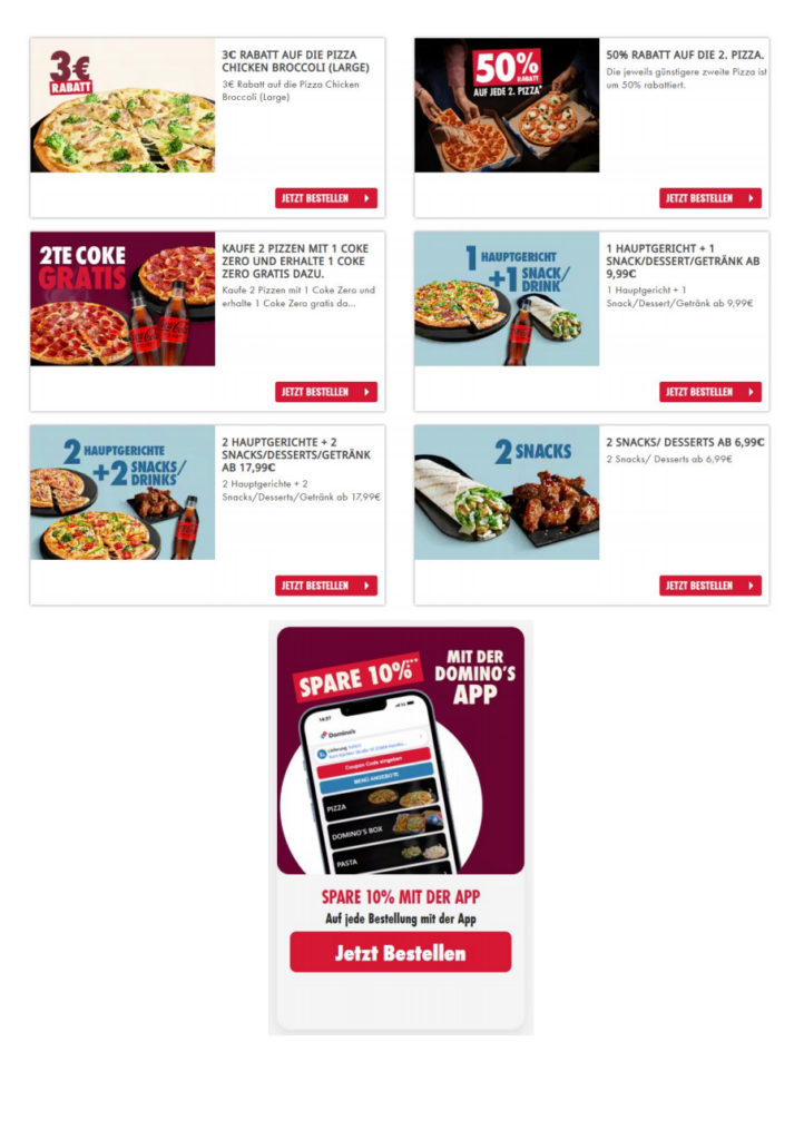 Domino’s Gutscheine 05/2026