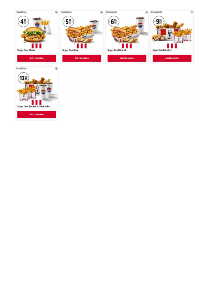 Aktuelle KFC Coupons 06/2026