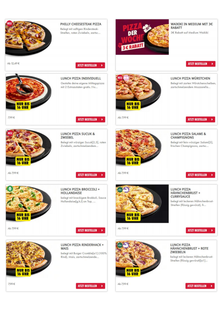 Domino’s Gutscheine 07/2026