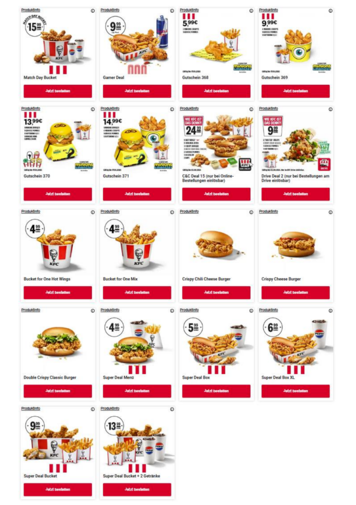 Aktuelle KFC Gutscheine & Angebote 08/2026