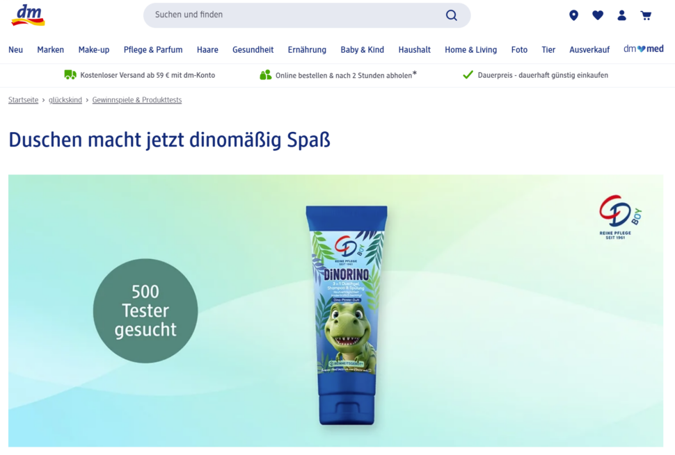 CD BOY 3in1-Produkt Dinorino gratis testen
