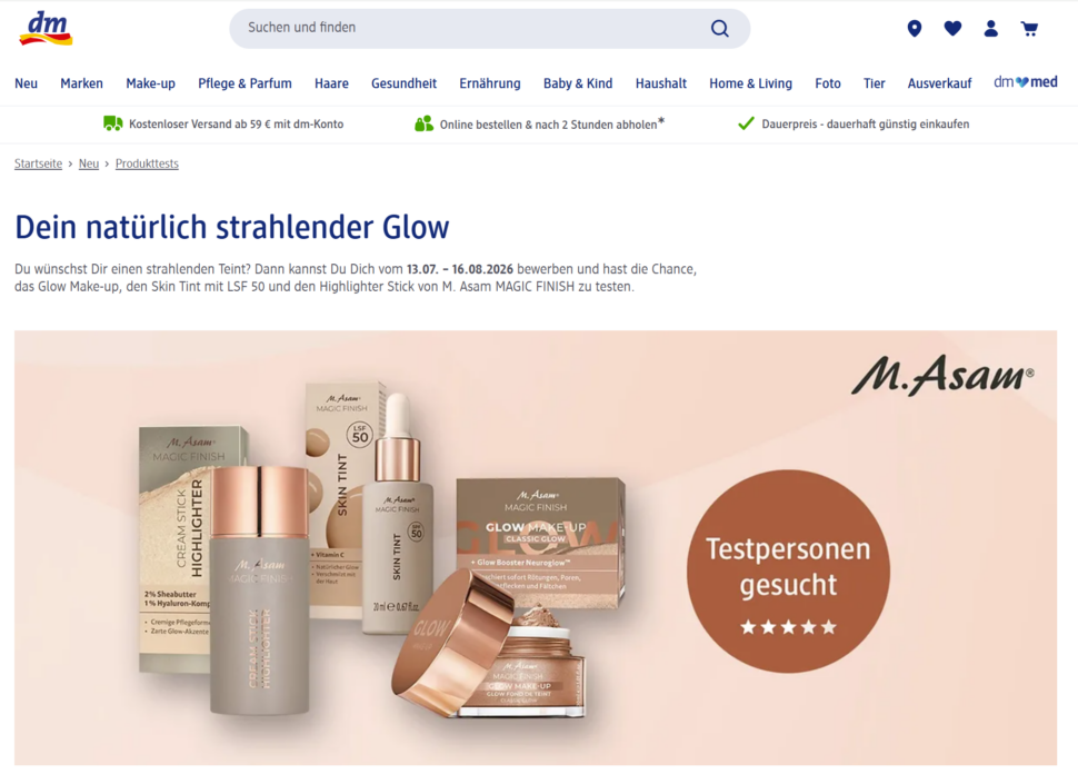 M. Asam MAGIC FINISH Linie gratis testen