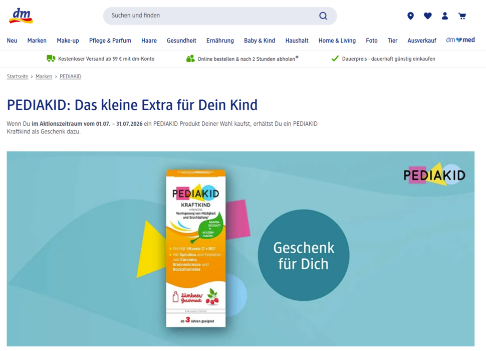 PEDIAKID Kraftkind gratis testen