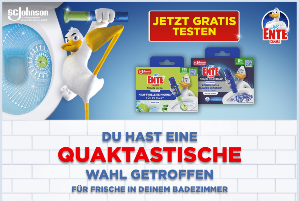 WC-Ente Frische-Siegel gratis testen