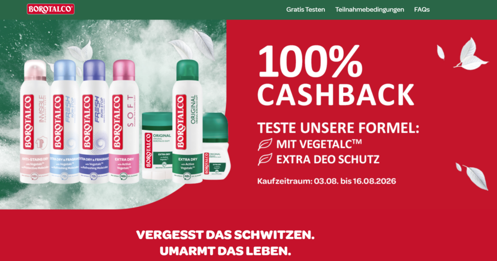 BOROTALCO Deo gratis testen