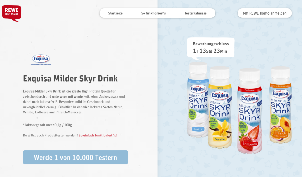 Exquisa Milder Skyr Drink gratis testen