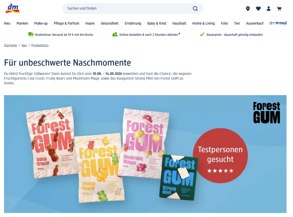 Forest Gum gratis testen