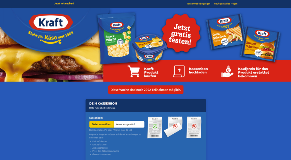 Kraft Käse gratis testen