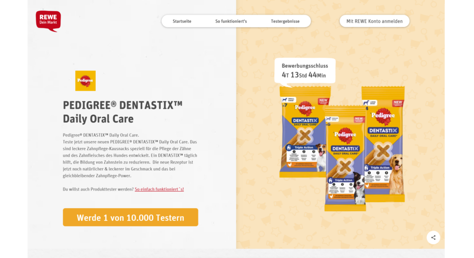 PEDIGREE DENTASTIX Daily Oral Care gratis testen