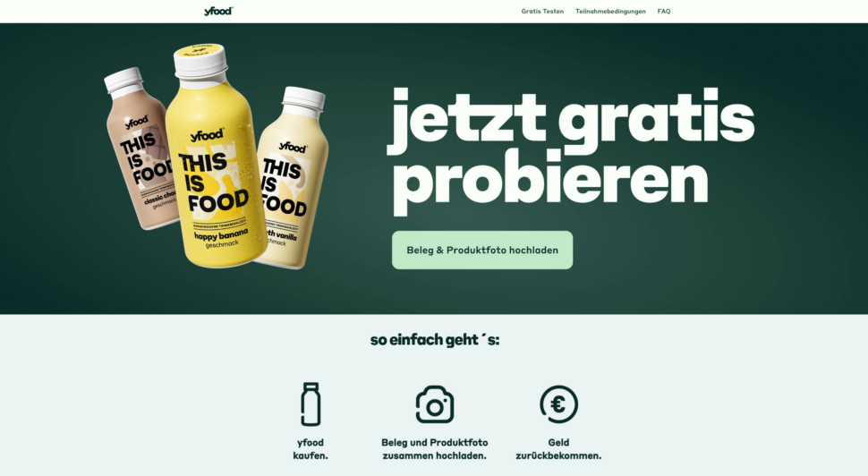yfood gratis testen